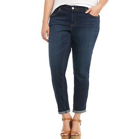 Jessica Simpson Ventura forever cropped rolled jeans plus size 20 - Picture 6 of 8